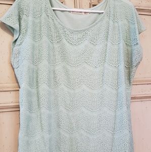 Teal Design Top